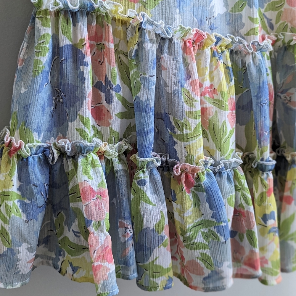 Ralph Lauren Floral Chiffon Party Dress Girls Size 5 - Picture 5 of 11